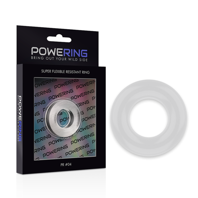 Powering - Super Flexible And Resistant Penis Ring 3.8Cm Pr04 Clear