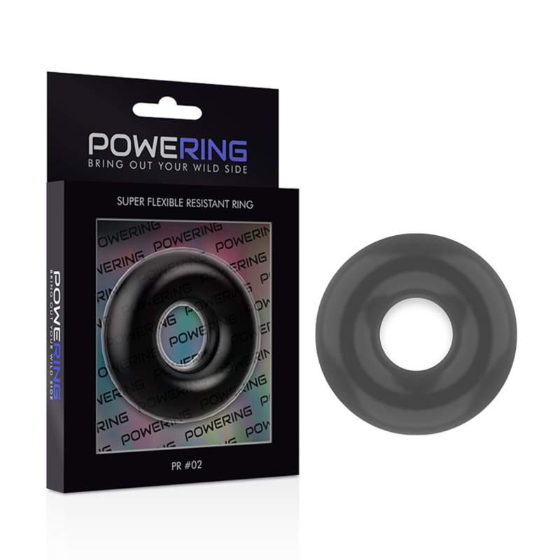 Powering - Super Flexible And Resistant Penis Ring 4.5Cm Black