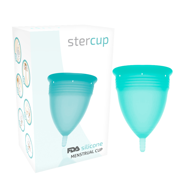 Stercup - Fda Silicone Menstrual Cup Size S Aquamarine