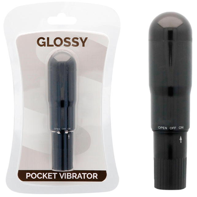 Glossy - Pocket Vibrator Black