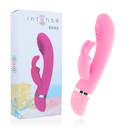 Intense - Susy Oscillating Vibrator Silicon Rabbit Pink