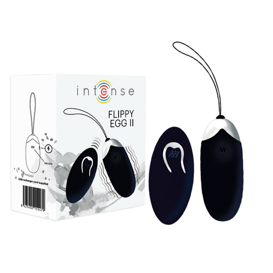 Intense - Flippy Ii  Vibrating Egg With Remote Control Black