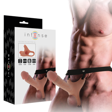 Intense - Hollow Harness With Silicone Dildo 16 X 3.5 Cm