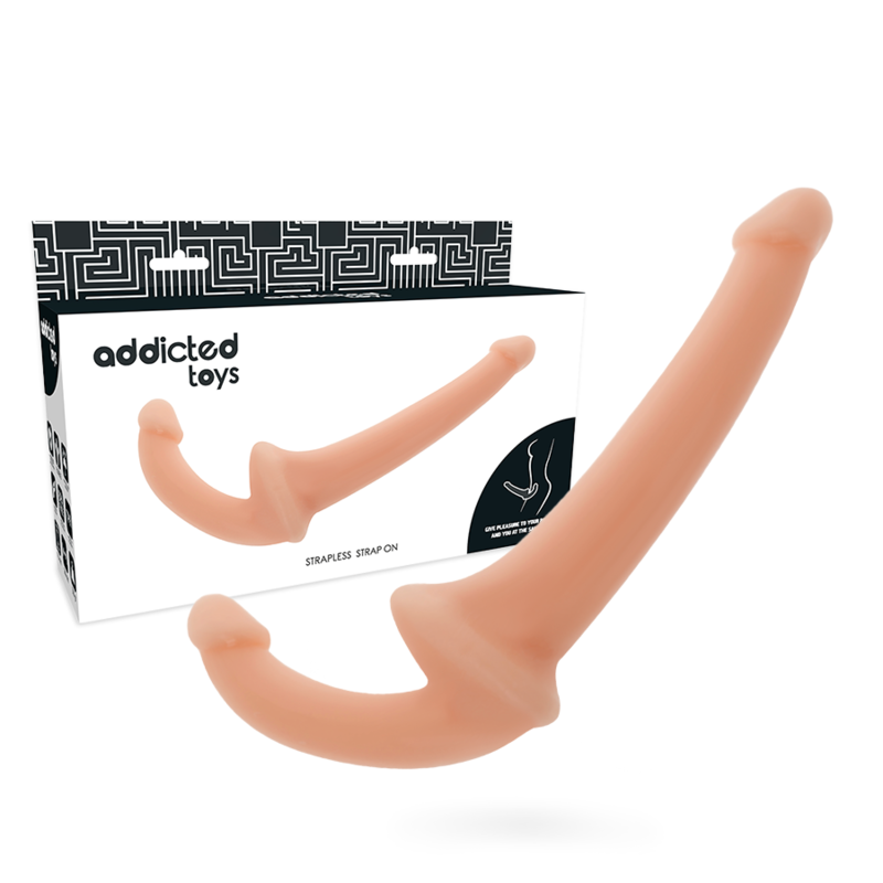 Discover strapless pleasure with the Addicted Toys Dildo Rna S. Enjoy G-spot and partner stimulation with this flexible, body-safe, and phthalate-free dual-ended toy.