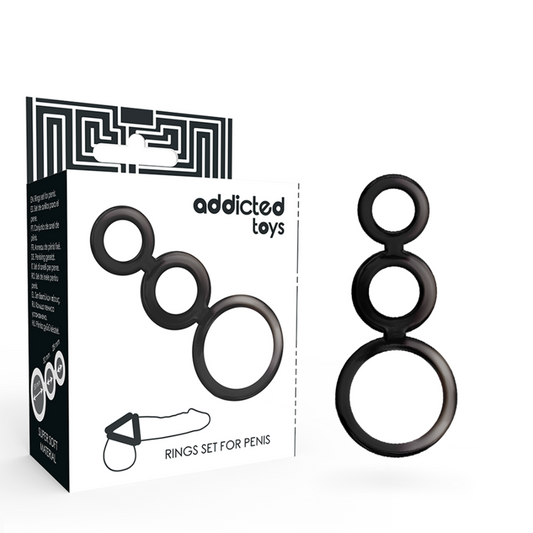 Addicted Toys - Rings Set For Penis - Smoked