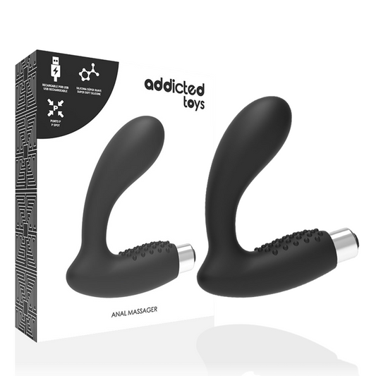 Stimulate your G-spot with Addicted Toys Prostatic G-Spot Vibrator. Rechargeable, waterproof, and made of hypoallergenic silicone for intense and safe pleasure.1