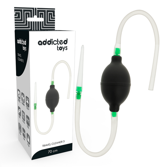 Experience effortless cleanliness with the Addicted Toys Black Enema Set, a hypoallergenic, travel-friendly enema that’s perfect for beginners and easy to clean.