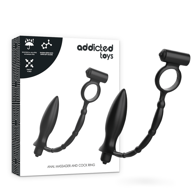 Discover new heights of pleasure with the Addicted Toys Anal Plug Vibratory Ring, designed for thrilling anal exploration and enhanced erections.