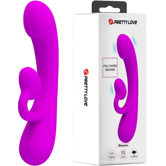 Pretty Love - Sincere Vibrator And Clitoris Sucker Purple Silicone