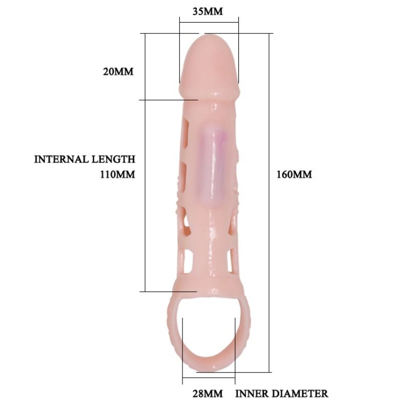 Pretty Love - Harrison Penis Extender Cover With Vibration And Strap 13.5 Cm