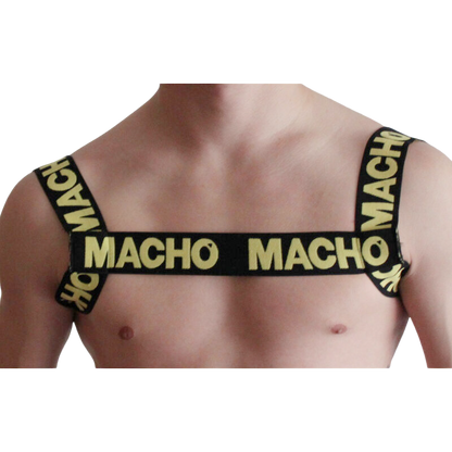 Macho Harness basic elastic body harness front H-shape