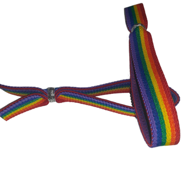 DelighToys - Pride Boys Adjustable Luxury Rubber Bracelet Silver Pride Bead