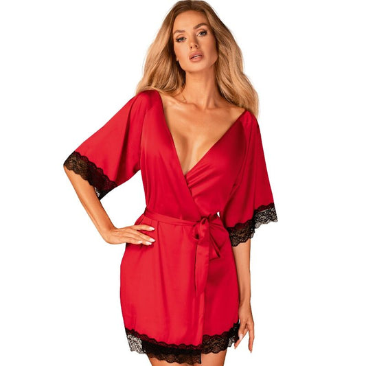 Obsessive - Sensuelia Peignoir Red Xxl