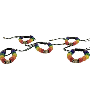 DelighToys - Pride Bracelet Turkish Eye and LGBT Flag by DelighToys