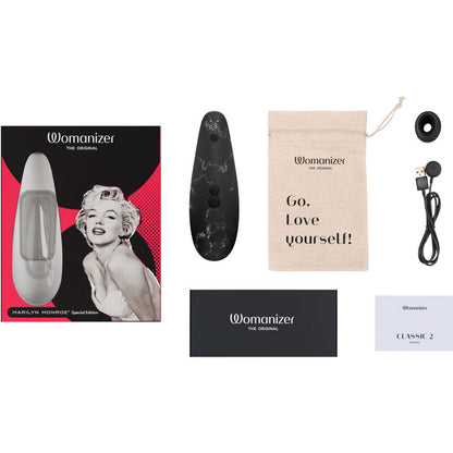 Womanizer - Marilyn Monroe Classic 2 Clitoral Stimulator Black Marble