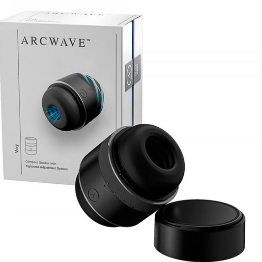 Experience tailored pleasure with Arcwave Voy Compact Stroker. Features Tightness Adjustment System, CleanTech silicone, and ventilated lids for freshness and hygiene.1