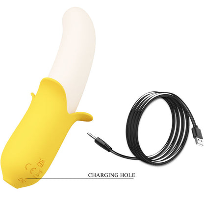 Pretty Love - Banana Geek Super Power 7 Vibrations Up&Down Silicone Black