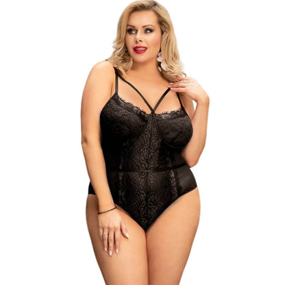 Queen Lingerie - Black Lace Teddy S/M