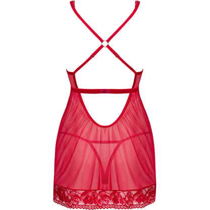 Obsessive - Lacelove Babydoll & Thong Red Xs/S