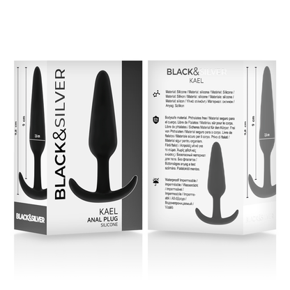 Black&Silver - Kael Silicone Anal Plug With Medium Handle