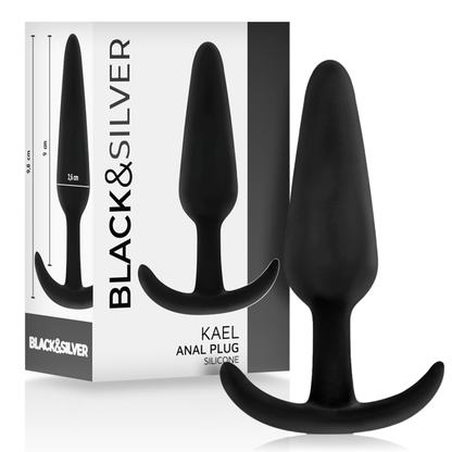 Black&Silver - Kael Silicone Anal Plug With Medium Handle