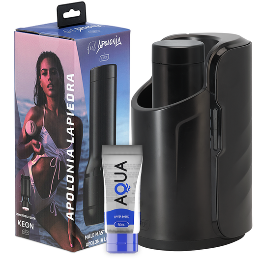 Kiiroo - Keon + Feel Stroker Apolonia Lapiedra + Aqua Quality Lubricant 50 Ml