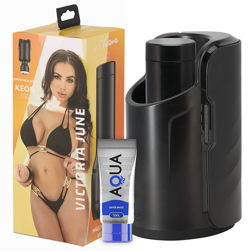 Kiiroo - Keon + Feel Victoria June Stroker + Aqua Quality Lubricant 50 Ml