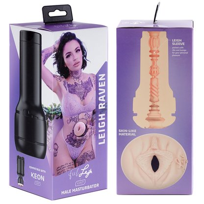 Kiiroo - Pack Keon + Feel Leigh Raven + Aqua Quality Lubricant 50 Ml