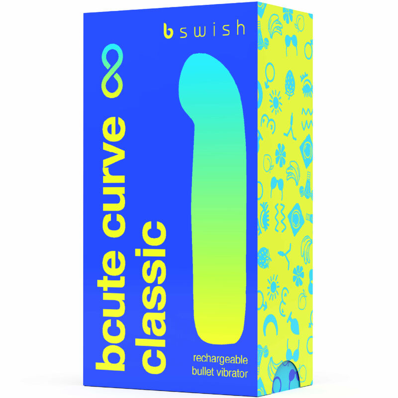 B Swish - Bcute Curve Infinite Classic Rechargeable Vibrator Blue Silicone