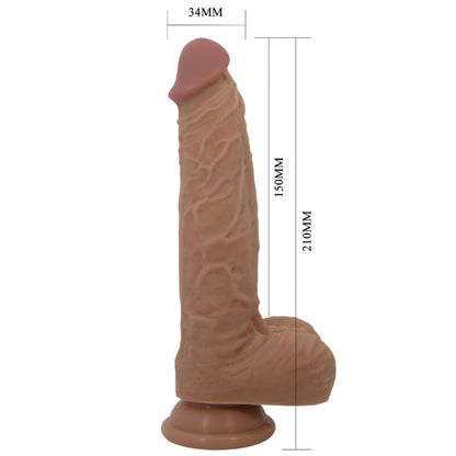 Pretty Love - Jonathan Silicone Dildo 3 Vibrations + 3 Insertion Measurements Remote Control 21 Cm