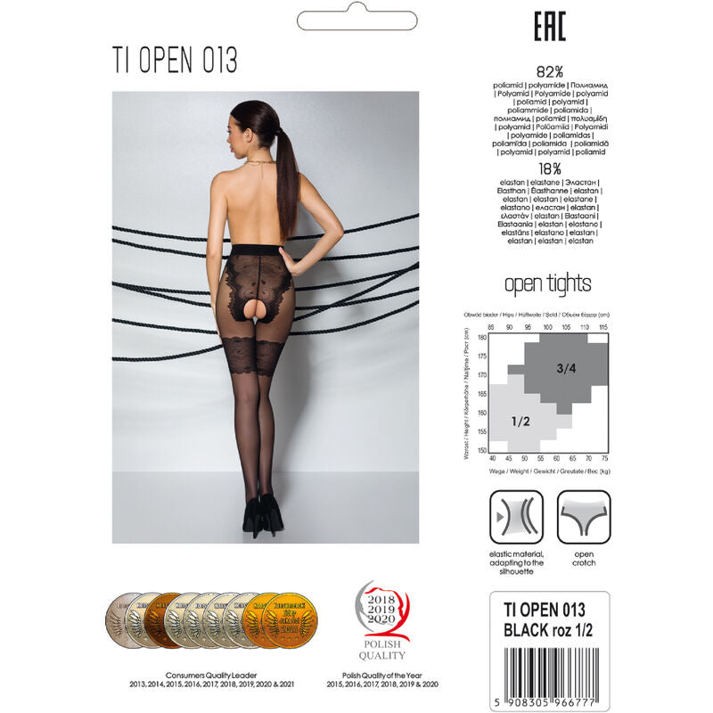 Passion - Tiopen 013 Black Tights 3/4 20/40 Den