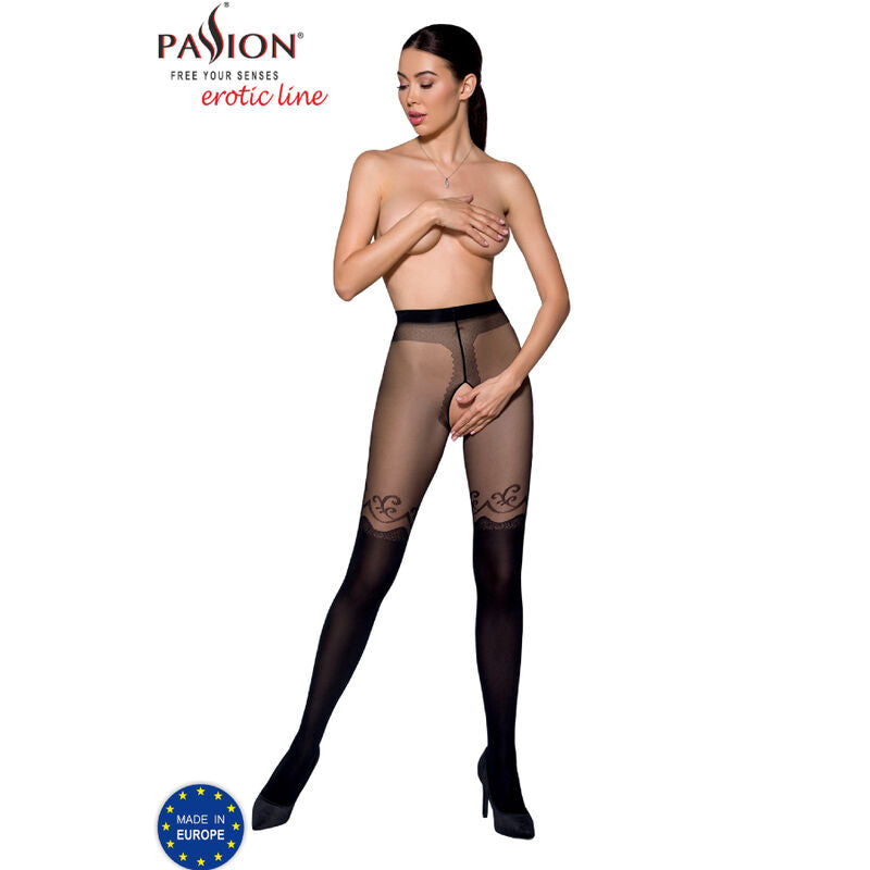 Passion - Tiopen 012 Black Tights 1/2 20/40 Den