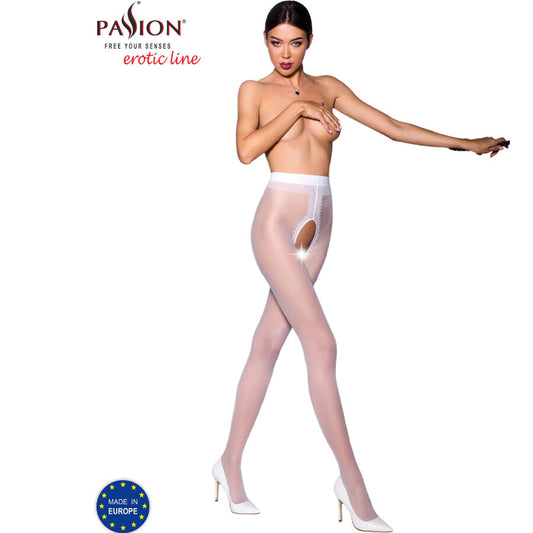 Passion - Tiopen 007 White Tights 1/2 20 Den