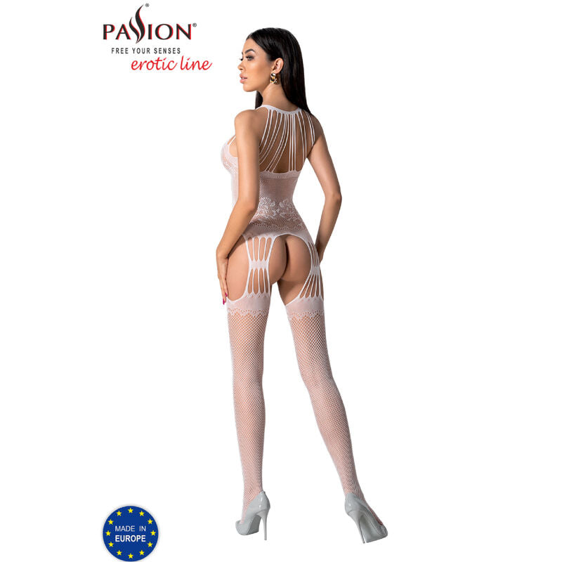 Passion - Bs095 White Bodystocking One Size