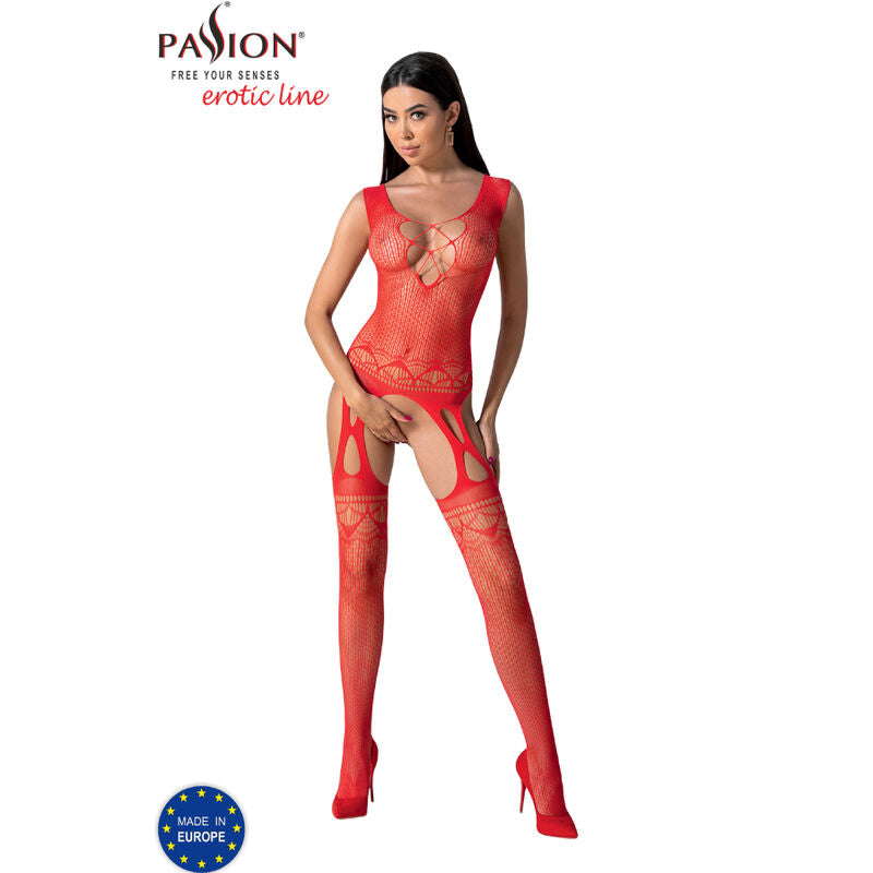 Passion - Bs099 Red Bodystocking One Size