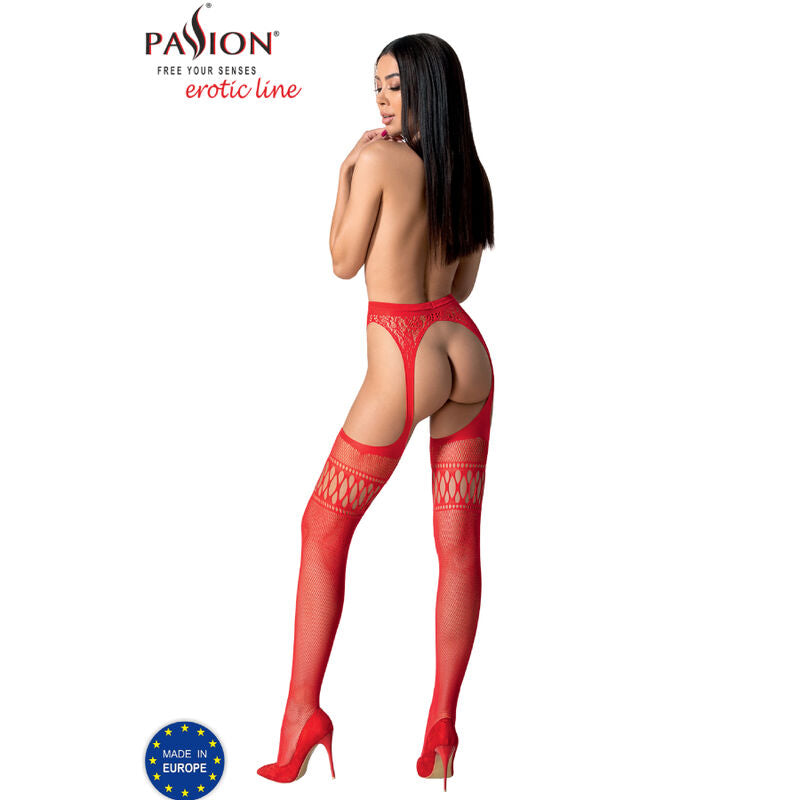 Passion - S026 Red Stockings With Garter One Size