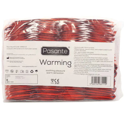 Pasante - Condoms Warming Effect Bag 144 Units