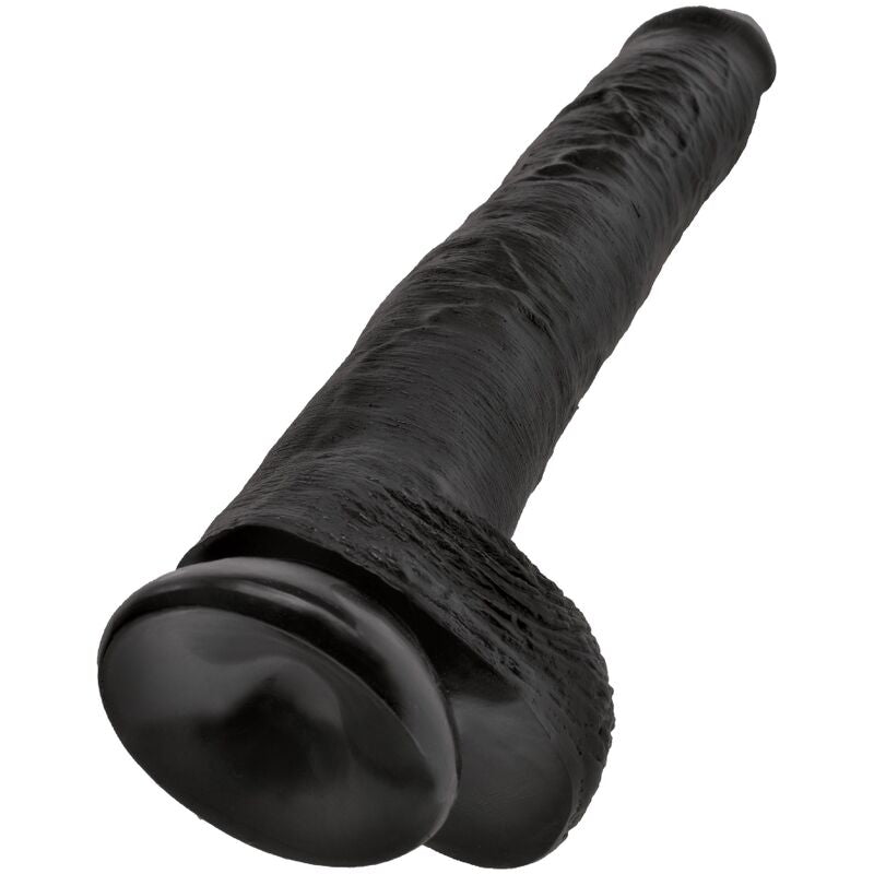 King Cock - Realistic Penis With Balls 30.5 Cm Black