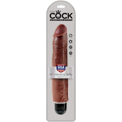 King Cock - Realistic Penis Vibrator 25.6 Cm Brown