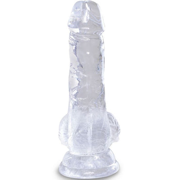 King Cock - Clear Realistic Penis With Balls 10.1 Cm Transparent