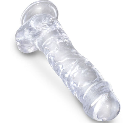 King Cock - Clear Realistic Penis With Balls 16.5 Cm Transparent