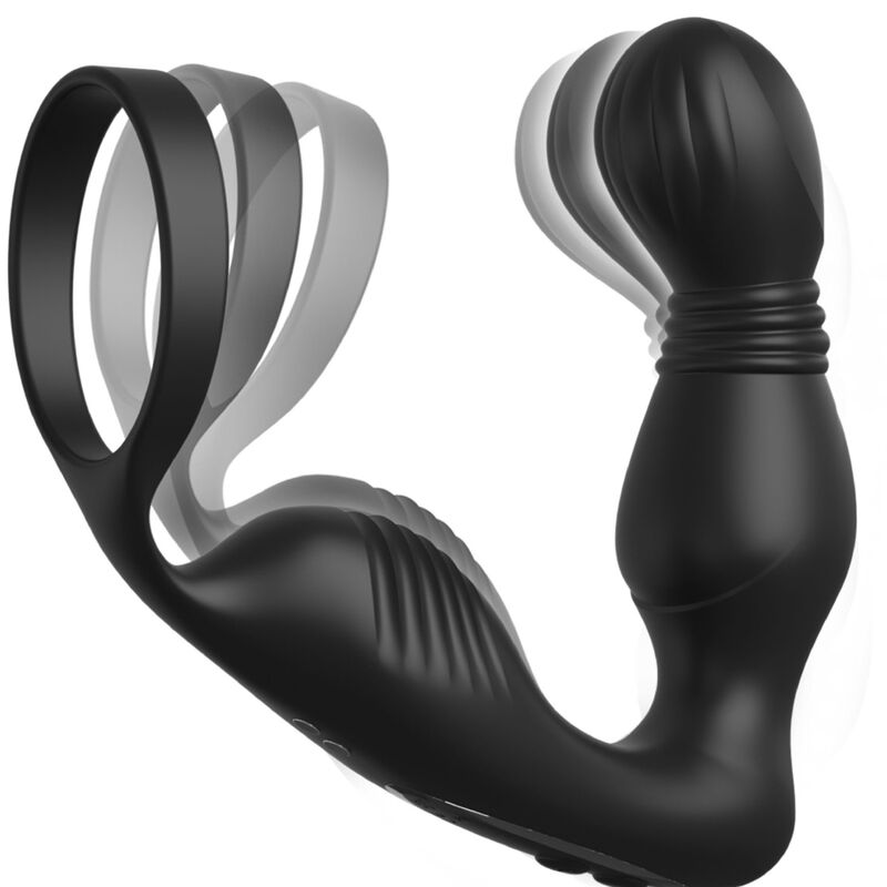 Experience the Anal Fantasy Vibrating Rechargeable Prostate Massager. Automated milking system, Elite silicone, C-ring, and USB rechargeable for ultimate pleasure.2