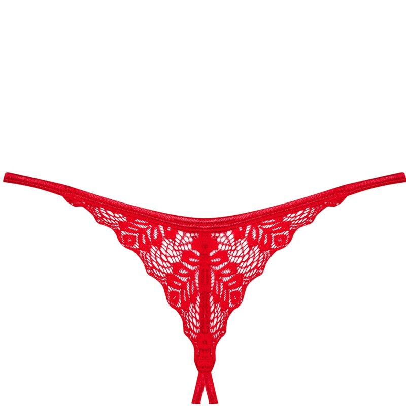 Obsessive - Ingridia Thong Crotchless Red Xs/S