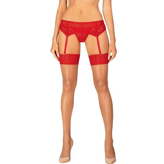 Obsessive - Ingridia Stockings Red Xs/S