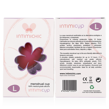 Intimichic - Menstrual Cup Medical Grade Silicone Size L