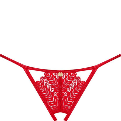 Obsessive - Ingridia Thong Crotchless Red M/L