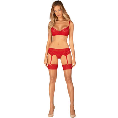 Obsessive - Ingridia Stockings Red M/L