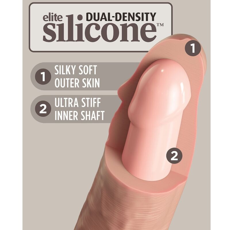 King Cock - Elite Realistic Silicone Dildo 20.3 Cm