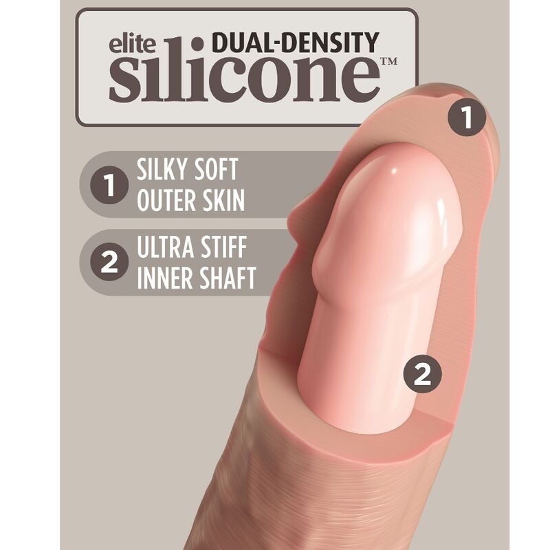 King Cock - Elite Realistic Dildo Vibrating & Silicone 15.2 Cm