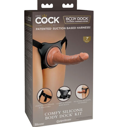 King Cock - Elite Comfy Adjustable Harness With Dildo 17.8 Cm